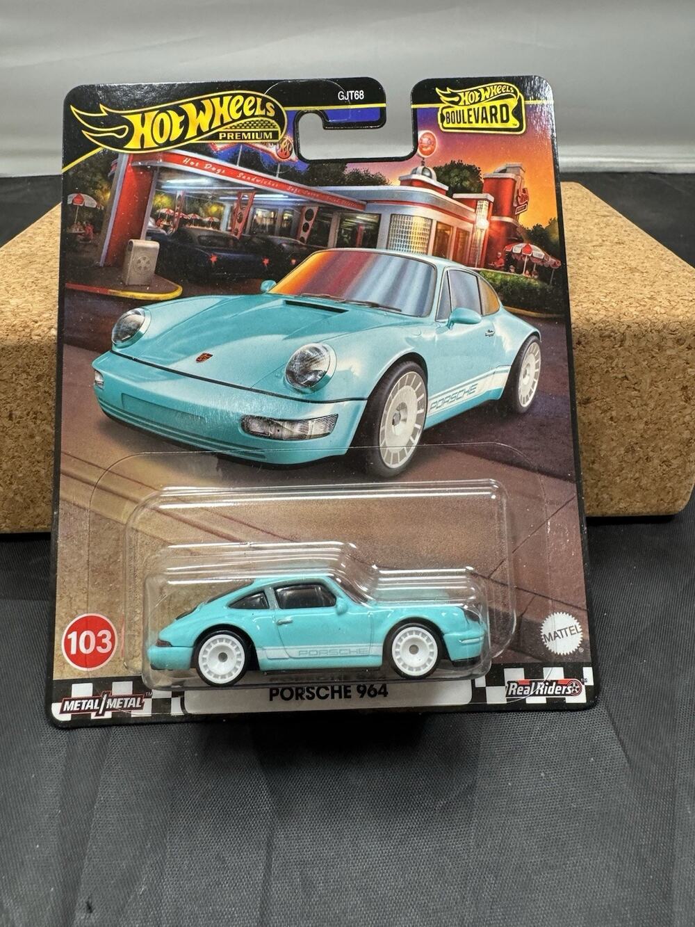 Hot Wheels Premium Boulevard Porsche 964 Blue #103 Real Riders 2024 HRT73 New